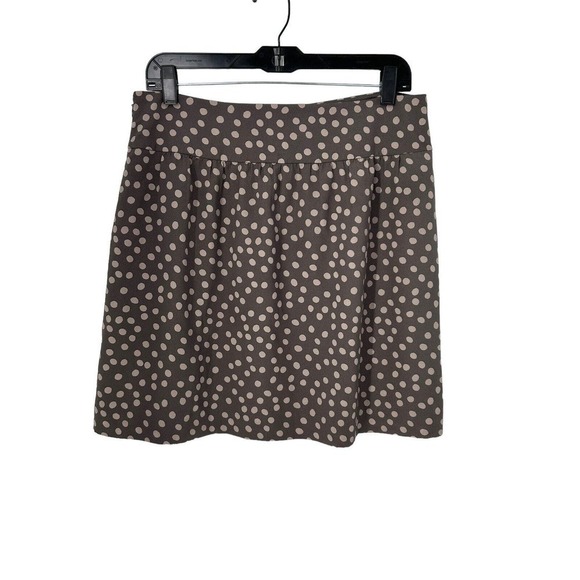 Ann Taylor LOFT Skirt Size 8 Polka Dot Pleats Short Mini School Work Party NWOT - Picture 2 of 16